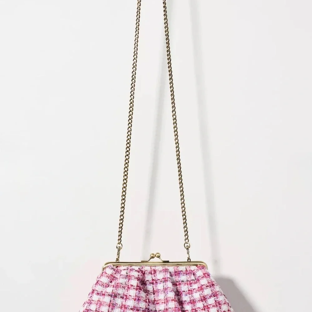 Anthropologie Audrey‎ Clutch Versatile With Removable Metal Strap